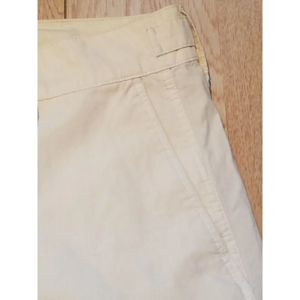 J Crew Cargo Pants Womens‎ 32 Natural Beige Ripstop Cotton Wide Leg BW538